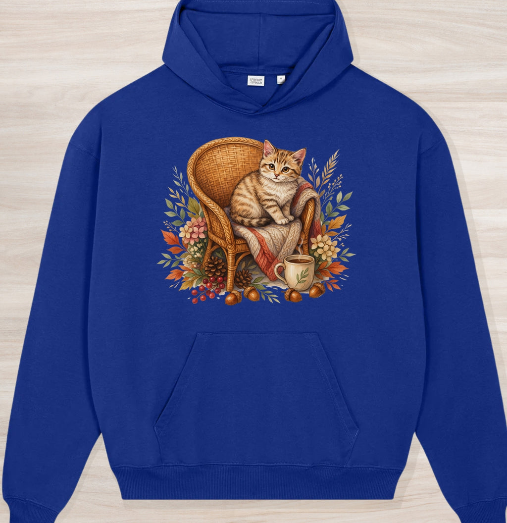 Fall Tiny Kitten Organic Oversized Hoodie