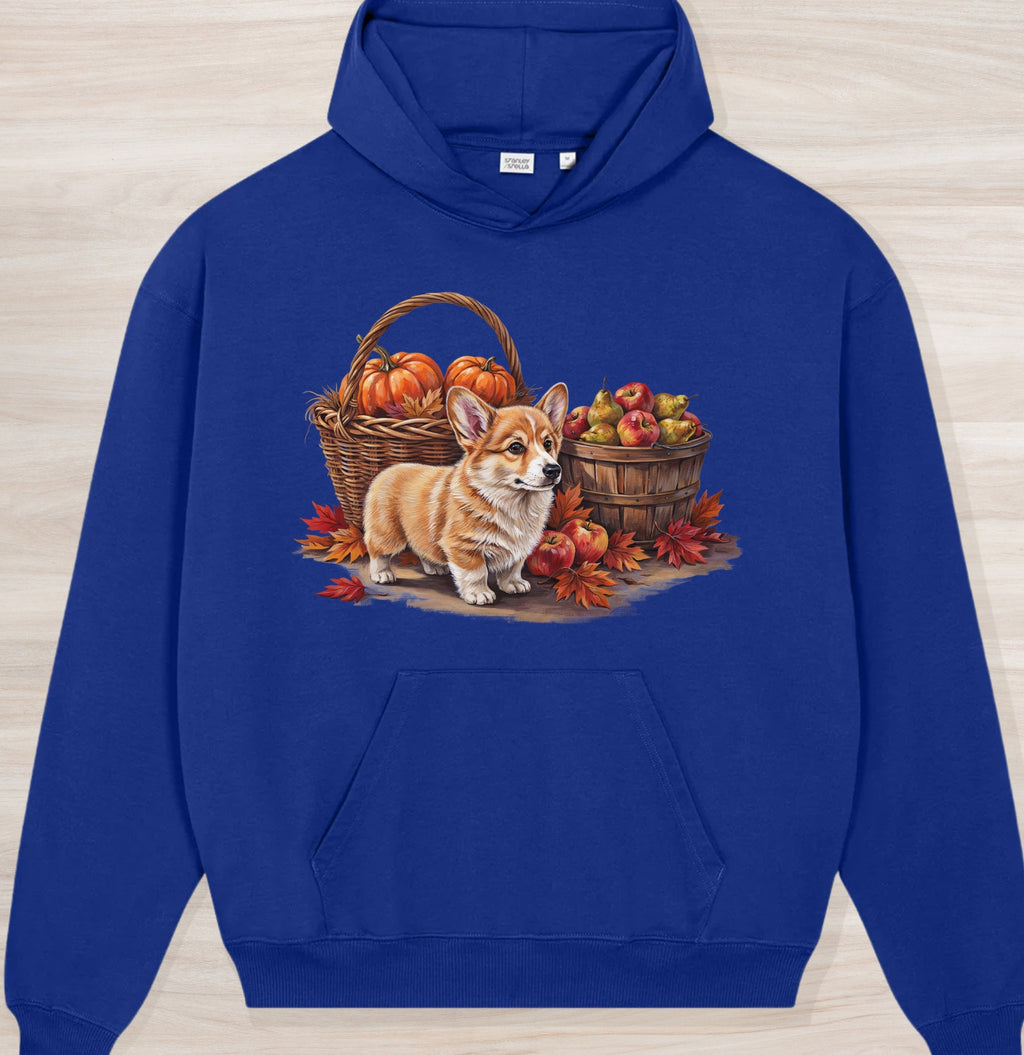 Fall Corgi Organic Oversized Hoodie