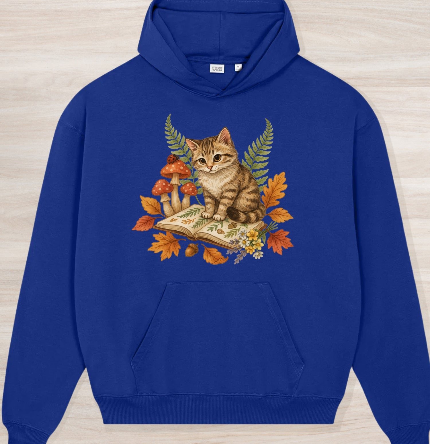 Fall Nature Kitten II Organic Oversized Hoodie