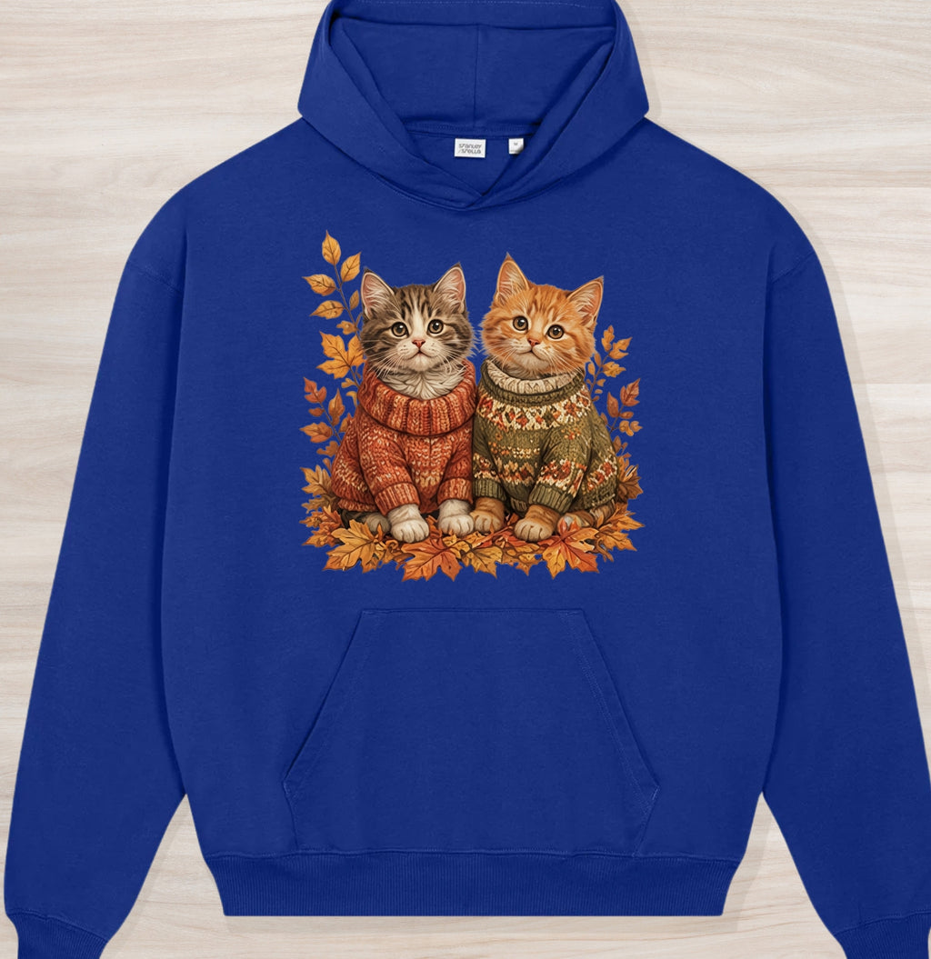 Fall Cozy Kittens Organic Oversized Hoodie
