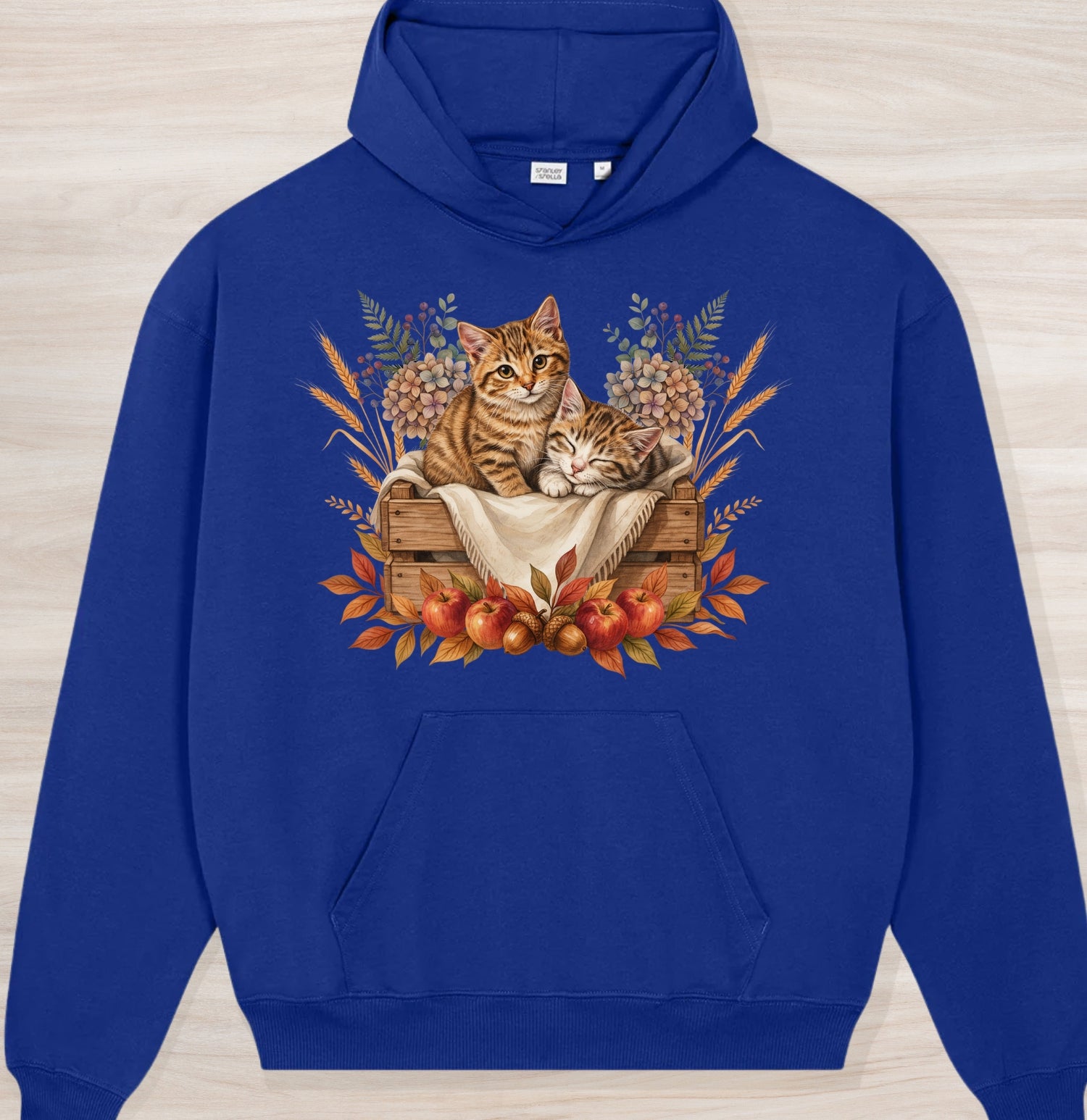 Fall Sleepy Kittens Organic Oversized Hoodie
