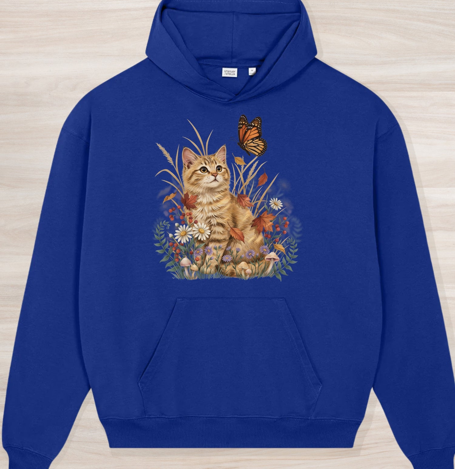 Fall Nature Kitten Organic Oversized Hoodie